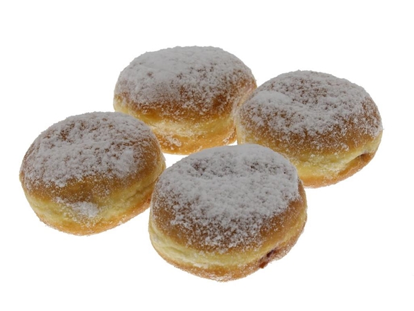 4 Berlinerbollen met banketbakkersroom