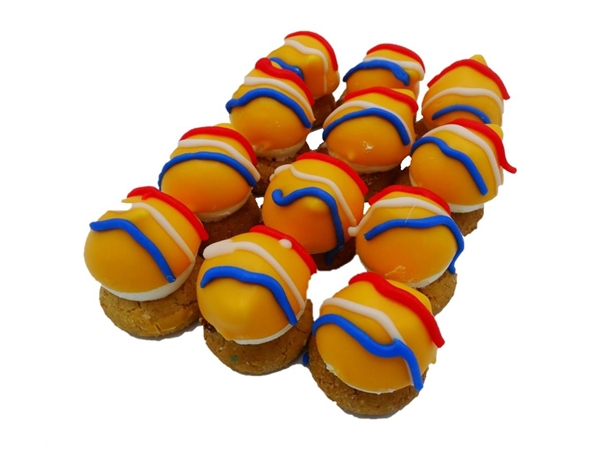 Oranje mini petit fours a 12