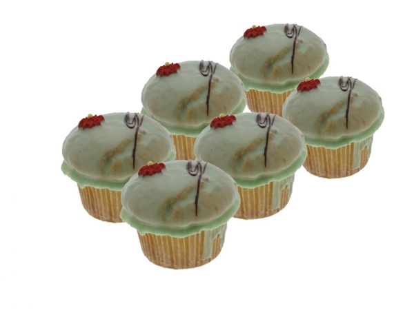 6 mini Kerst muffin