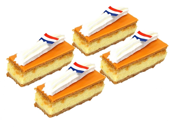 Oranje tompouce 4 stuks