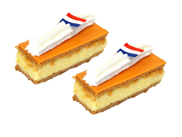 Oranje tompouce 2 stuks